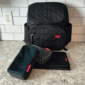 Skip Hop Forma Black Quilted Diaper Bag